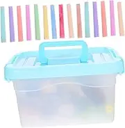 FOYTOKI Erasers Chalk Set 6 Color Chalkboard Erasers Holder Classroom Supplies for Teachers and Boys and Girls Random Color