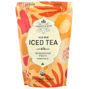 Harney & Sons, Fresh Brew Iced Tea, Invigorating Peach Black Tea, 15 Tea Bags, 7.5 oz (212 g)