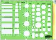 Berol Rapidesign Template - Interior Design - Tables and Chairs 1/4" Scale R-717