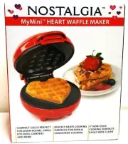 Nostalgia MyMini Heart Waffle Maker Color: Red