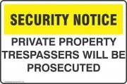 CCTV Safety Private Property Trespassers will be Prosecuted Safety Signs and St