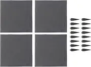Nutriess Resin Stepping Stone Ground Stakes Weatherproof Garden Décor Square Grey Outdoor Lawn Use (NutriEssUImcj1-11)