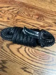 Black 1/2 Inch 15FT Double Braid Nylon Boat Dock Line Mooring Rope Marine