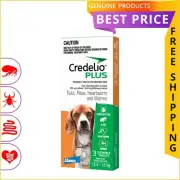 Credelio Plus For Medium Dogs 5.5 to 11 Kg ORANGE 3 Pack For Flea, Tick & Worms