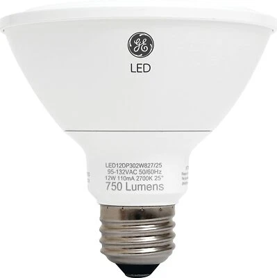 GE LED Indoor Floodlight 12 Watts 75 Watt Replacement Soft White PAR30 Dimmable
