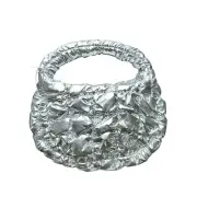 NWT COS Silver Metallic Micro Quilted Bag