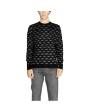 Antony Morato GeometricPattern Knit Sweater Pullover - Sweaters - Black -Size