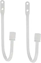 HEATSHAKING 1Pair U Shaped Wall Mounted Curtain Tie Backs Multi Functional Hooks for Drapes Coats Hats Bags Material Easy Installation for Home Decor