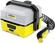 [Kärcher] Pressure Washer OC 3 Low Pressure Lithium-Ion Battery, Flow Rate: 2 l/h, Weight: 2.2 kg, Water Tank: 4 L, Spiral Hose: 2.8 m, Flat Jet Nozzle