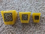 Set of 3 Handcrafted Moroccan Wax Tea Light Candle Holders
