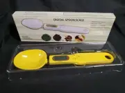 Digital Spoon Scale Yellow Kitchen Food Weight Measuring Precise 500g/0.1g NEW