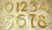 Imperial Mailbox Numbers Brass 3" Replacement Address No Screws 0-9 SELFSTICK