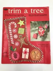 Vintage 1968 Whitman Trim a Tree Activity Book - Stocking - Santa- Ornaments