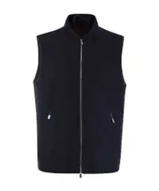 Two-way zipper vest IT52,IT50,IT60,IT56 Black