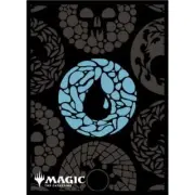 Ensky 80 Magic MTG Players Card Sleeves Mana Minimalist Blue Pattern MTGS-293