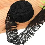 10 Yards Black Sewing Fringe Trim 2.3'' Wide Cotton Tassel Fringe Trim Boho