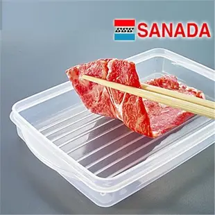 日本進口正品 SANADA薄切肉片肉類魚片冷凍冷藏保鮮盒微波爐解凍