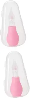 RORPOIR 2pcs Silicone Nose for Babies Baby Nasal Sucker Mucus Remover Safe Toddler Snot Vacuum Nozzle Cleaner Care Kit