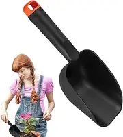 Garden Shovel, Hand Trowel Spade, Heavy-Duty Rust-Resistant, Ergonomic Grip, Stainless Steel for Planting, Digging, Transplanting, Soil Loosening, 28x7x9cm Black