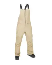 Volcom Swift Bib Overall Women's Snow Pants, Sand, Small