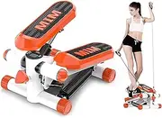 Mini Stepper Machine, Steppers for Exercise with Display and Resistance Bands, Up-Down Stepper for Beginners and Advance