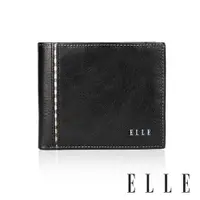 在飛比找ETMall東森購物網優惠-【ELLE HOMME】ELLE時尚真皮3卡上翻3窗格 皮夾