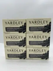 Yardley London Activated Charcoal Moisturizing Bath Bar Soap 6-Pack (4.25oz Ea)