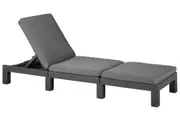 Keter Daytona Deluxe Outdoor Sun Lounger with Cushion