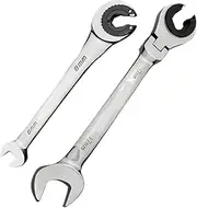 8-19mm 72 Tooth Tube Ratchet W-rench Hand Tool with Open Flex Head Oil Spanner (12mm(flex head))