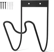 Kisangel Hose Hook Outside Hose Holder Garage Hooks Heavy Duty Outdoor Hooks Hose Organizer Garden Hook Garden Hose Hanger Wall Mount Fence Hose Hanger Heavy Duty Hose Bracket Black Metal