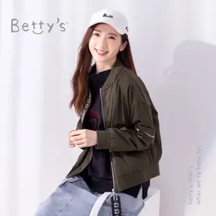 betty’s貝蒂思(05)LOGO軍風飛行外套(墨綠)