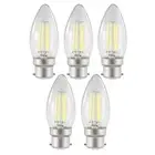 5 x LED Filament Candle Lamp B22 4W 6000k Day Light 450 Lm Glass Bulb 360° SAA