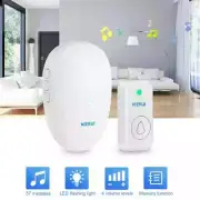 Wireless Doorbell Outdoor 300M Range Chime Ring Waterproof Button Plug and Play