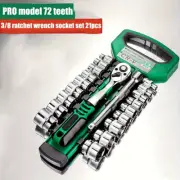 72Drive Socket Set 1/4"-3/8"-1/2", Ratchet Wrench Sockets Compact Sockets for Ca
