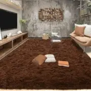 Super Soft Fluffy Rugs for Living Room, Area Rugs 8x10 for 8 x 10 Feet Brown