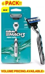 Gillette Mach3 Fresh Clean (6 PACK BOX) Men’s Razors