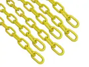 1/4" Yellow Powder Coated Safety Chain 30 FT Barrier Gate Swing Set Fence