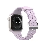 2Pcs Lace Silicone Strap 42/44/45MM Suitable for Apple Watch 1/2/3/4/5/6 Generation Watches - Purple