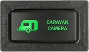 12V 3A ON/OFF Horizontal Push button Switch CARAVAN CAMERA FOR Toyota LandCruiser 60s 75s 78s 79s 80s, Hilux pre 2005, Prado 90 95 Series Dual LED Green