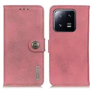 for Xiaomi 13 5G Cowhide Texture Phone Wallet Case Foldable Stand Protective Cell Phone Cover