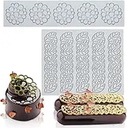YapitHome Pack of 2 Silicone Lace Mat, Silicone Fondant Lace Mat, Silicone Mould Baking for Baking, Sugar Craft, Cake Decoration, Plate Decoration