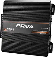 [PRV AUDIO] QS800.4 2 Ohm Compact 4 Channel Car Audio Amplifier 4 x 220 Watts RMS at 2 Ohm - 800 Watt Amp High Power Stereo 12 Volts Amp Class D Full Range Bridgeable