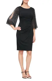 Alex Evenings Beaded Sheath Dress