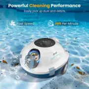 Cordless Robotic Pool Cleaner Powerful Automatic Pool Vacuum For Above/In-Ground