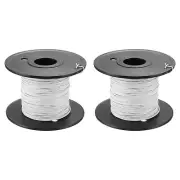 28AWG Gauge Stranded Hook-Up Wire PVC Tinned Copper Wire Spool 50m/164ft White