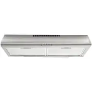 NNEMB 60cm Fixed Stainless Steel Rangehood, Quiet 3-Speed, 4-Layer Dishwashable