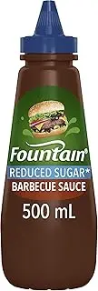 Fountain BBQ Sauce Reduced Sugar Barbecue Sauce Dipping and Marinade Fountain Sauces Reduced Sugar 500ml