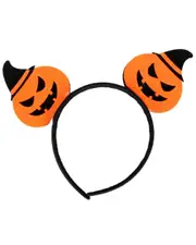 Pumpkin With Witch Hat Headband