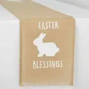 Easter Blessings Bunny Table Runner 13"x72" Jute DecorativeTableware Home Decor
