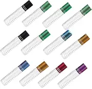 Ipetboom 12Pcs Refillable Glass Roller Bottles Essential Oil Perfume Roll Bottle Kit with Random Portable and Convenient for Travel and Storage